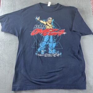 KENNY OMEGA Wrestling Mens Solid Blue XL T-Shirt With Graphic The Cleaner AWE